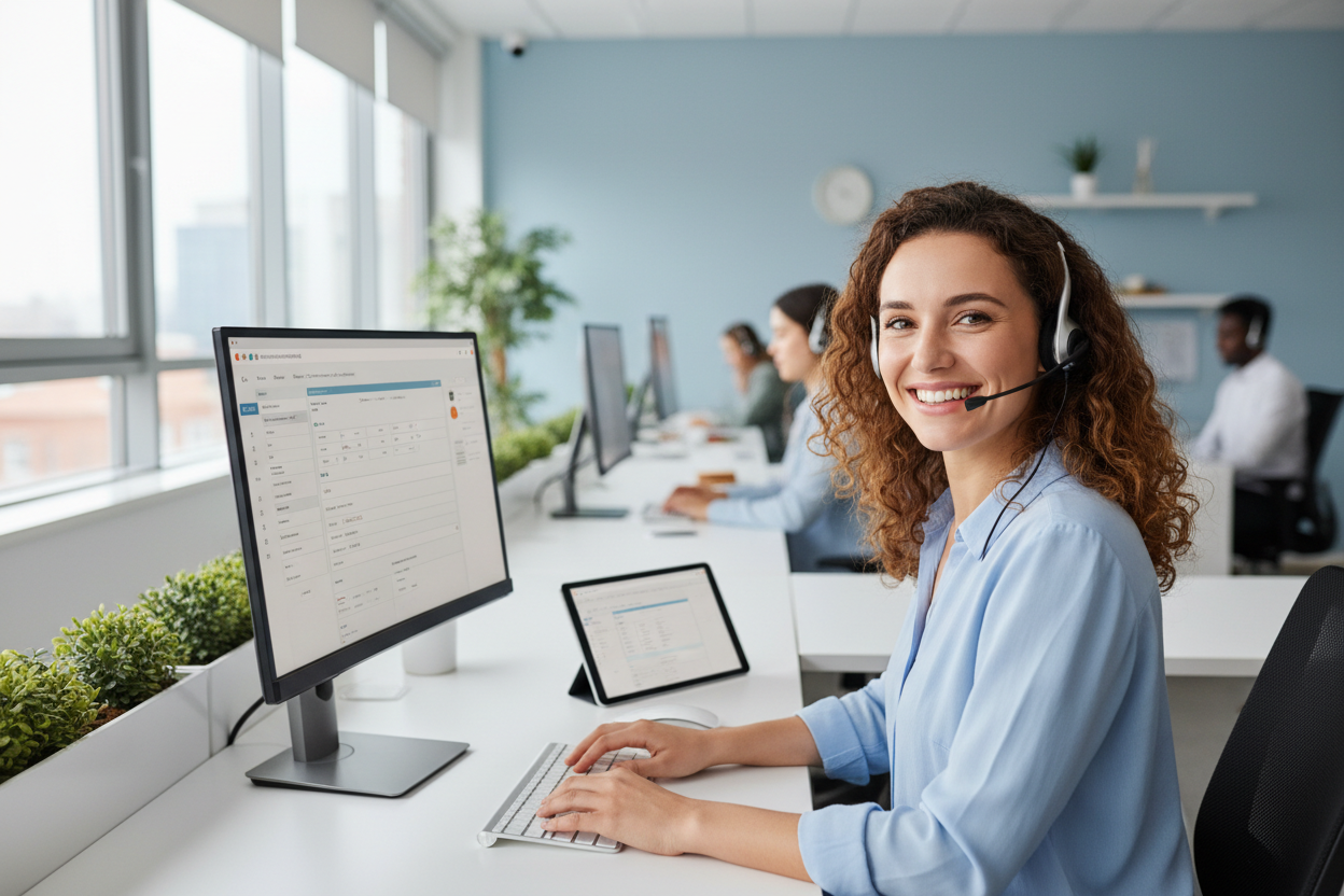 Service client heureux